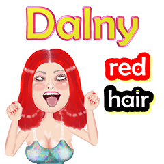 Dalny - red hair - Big sticker