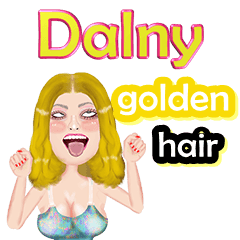 Dalny - golden  hair - Big sticker