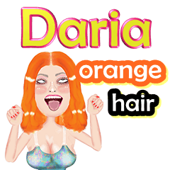 Daria - orange hair - Big sticker