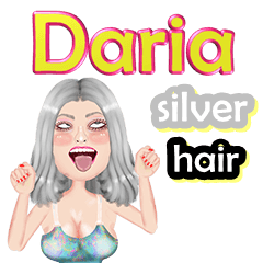 Daria - silver hair - Big sticker