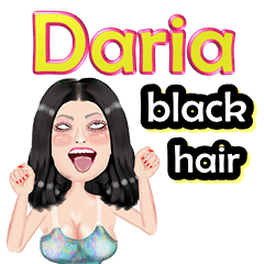 Daria - black hair - Big sticker