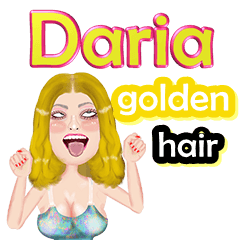 Daria - golden hair - Big sticker