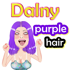 Dalny - purple hair - Big sticker