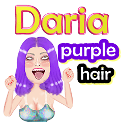 Daria - purple hair - Big sticker