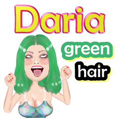 Daria - green hair - Big sticker