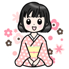 Kimono girls  stickers