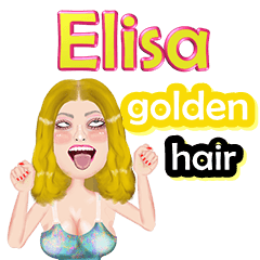 Elisa - golden hair - Big sticker