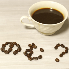 Coffee beans coral lettering 1