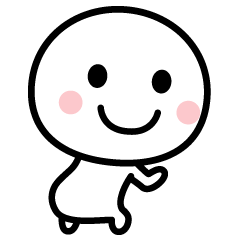 Happy animation sticker of simple man