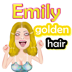 Emily - golden hair - Big sticker