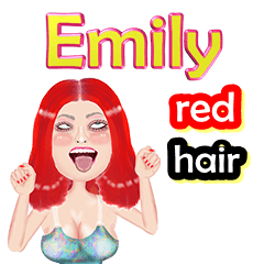 Emily - red hair - Big sticker