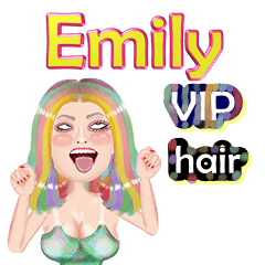 Emily - VIP hair - Big sticker