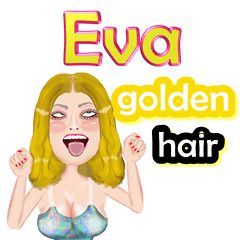 Eva - golden hair - Big sticker