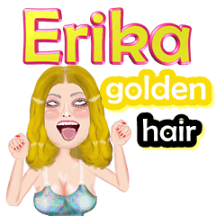Erika - golden hair - Big sticker