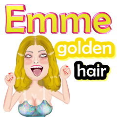 Emme - golden hair - Big sticker