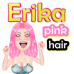 Erika - pink hair - Big sticker