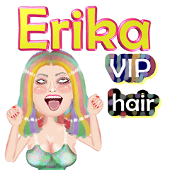 Erika - VIP hair - Big sticker