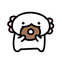 cute axolotl move sticker