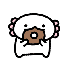 cute axolotl move sticker
