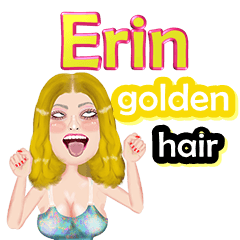 Erin - golden hair - Big sticker