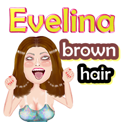 Evelina - brown hair - Big sticker