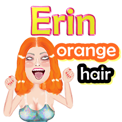 Erin - orange hair - Big sticker