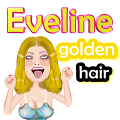 Eveline - golden hair- Big sticker