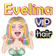 Evelina - VIP hair - Big sticker