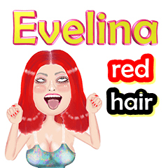 Evelina - red hair - Big sticker
