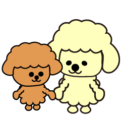 Toy Poodle-ibu and poco stamp