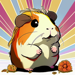 guinea pig's heartwarming daily life