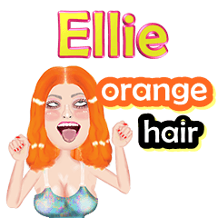 Ellie - orange hair - Big sticker