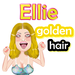 Ellie - golden hair - Big sticker