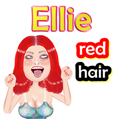Ellie - red hair - Big sticker