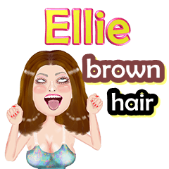 Ellie - brown hair - Big sticker