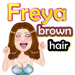 Freya - brown hair - Big sticker