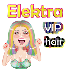 Elektra - VIP hair - Big sticker