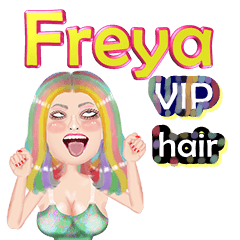 Freya - VIP hair - Big sticker