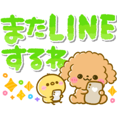 ふわもこ♡トイプードル♡デカ文字 - LINE スタンプ | LINE STORE