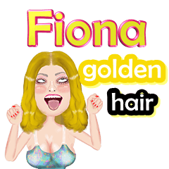 Fiona - golden hair - Big sticker