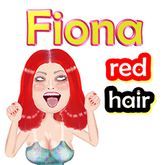 Fiona - red hair - Big sticker
