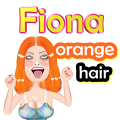 Fiona - orange hair - Big sticker