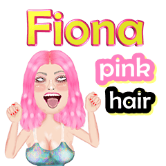 Fiona - pink hair - Big sticker