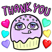 cupcake and friends stickers resale