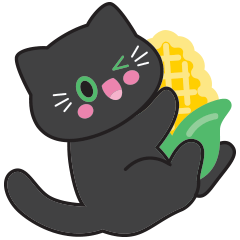 Jiji loves corn