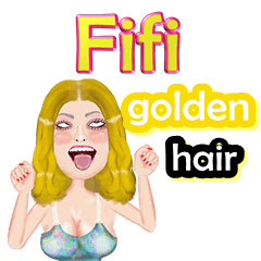 Fifi - golden hair - Big sticker