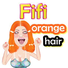 Fifi - orange hair - Big sticker