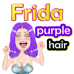 Frida - purple hair - Big sticker