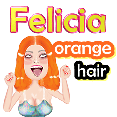 Felicia - orange hair - Big sticker