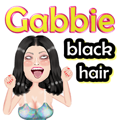 Gabbie - black hair - Big sticker